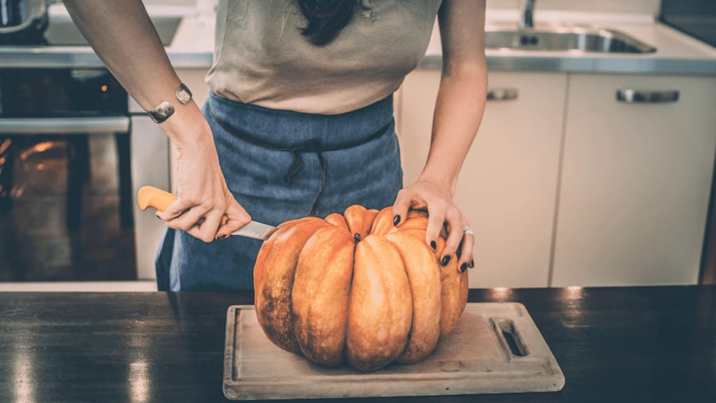 Cutting a pumpkin the right way