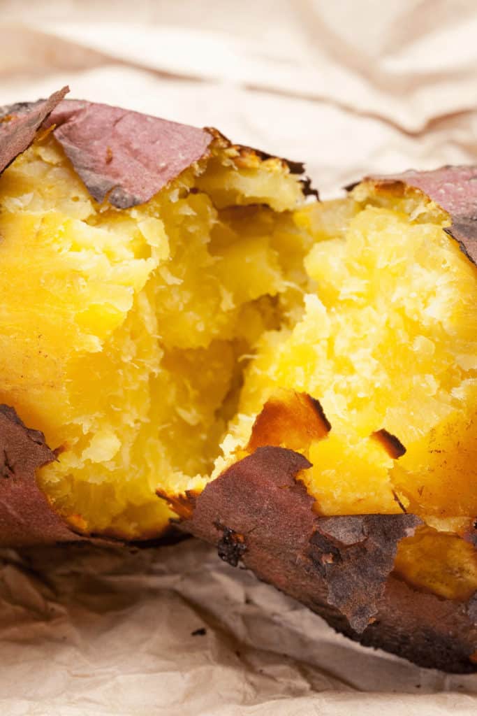 Sweet potatoes may darken in color when cooked