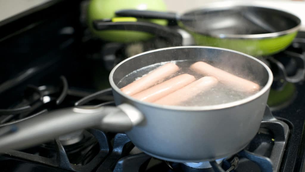 How long to boil hot dogs