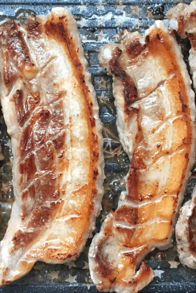 An oven, frier or air fryer can also be used to reheat pork belly