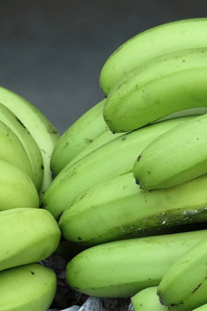Green bananas are not yet ripe