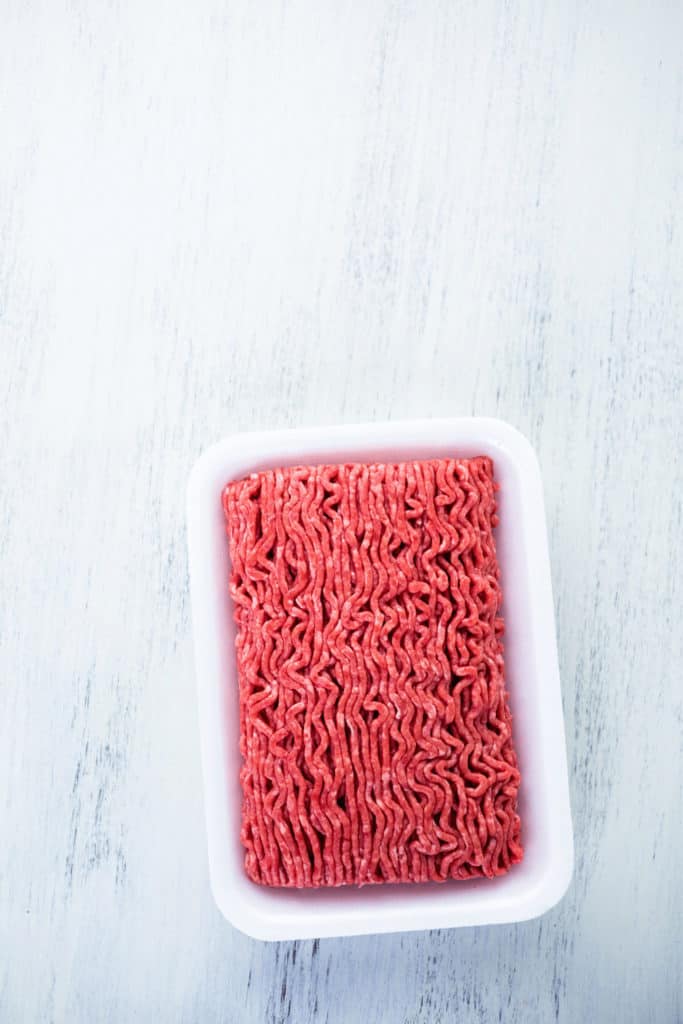 Ground beef turning white can also be because of freezer burn