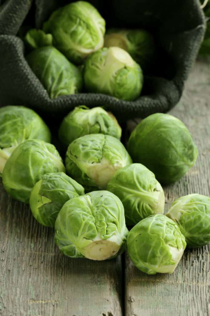 If brussel sprouts are red inside it is most likely mold and the brussel sprouts should be discarded
