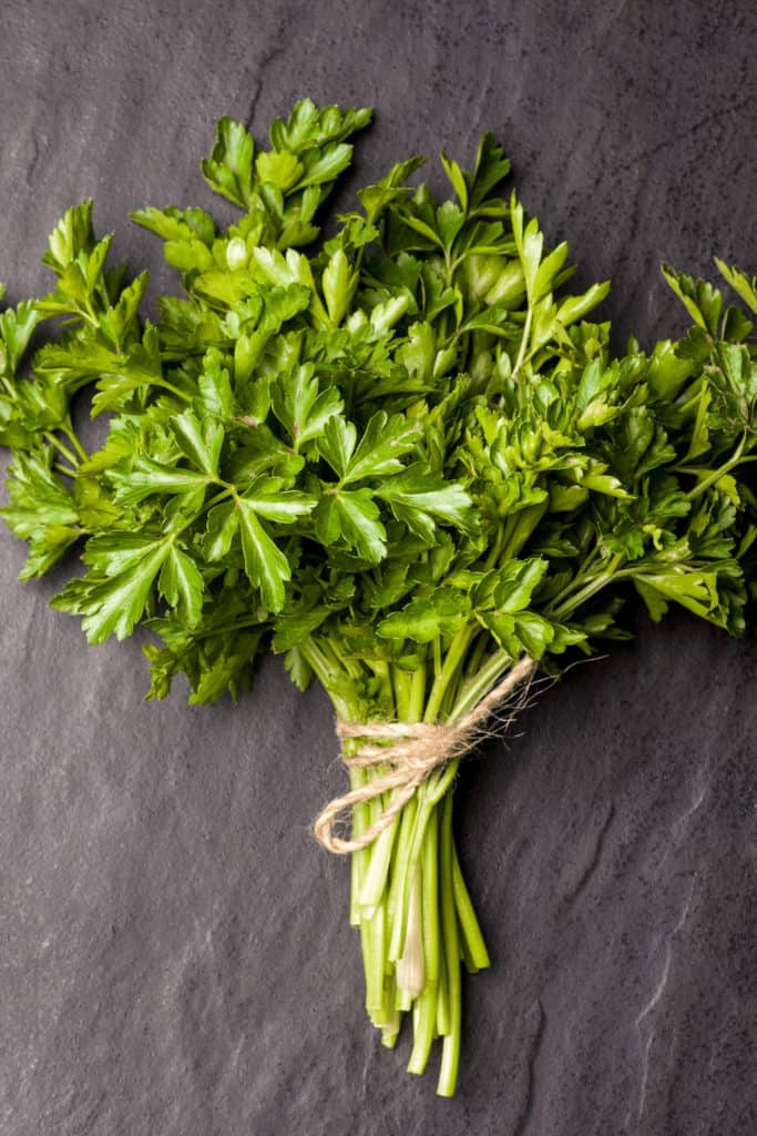 A bunch of parsley in the US costs from 50 cents to 2 dollars