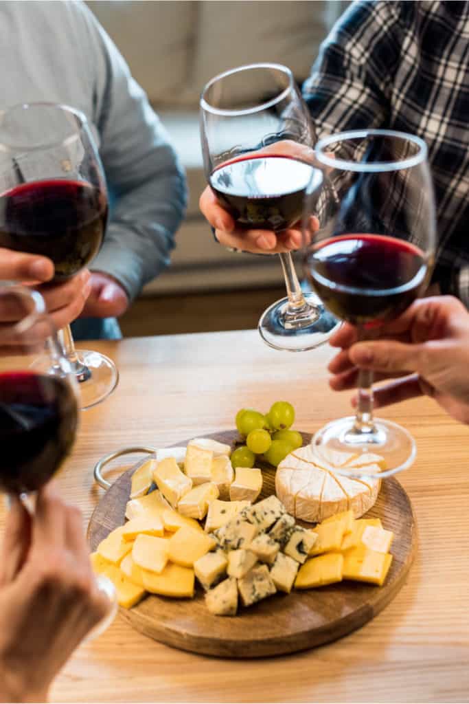 Wine and Cheese Mixes with the Air the Flavor Becomes Noticeable Wine and Cheese Mixes with the Air the Flavor Becomes Noticeable