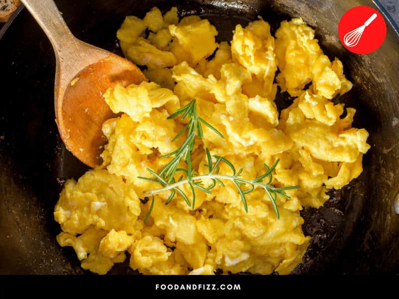 Cornstarch may be used to thicken scrambled eggs and make its texture smoother.