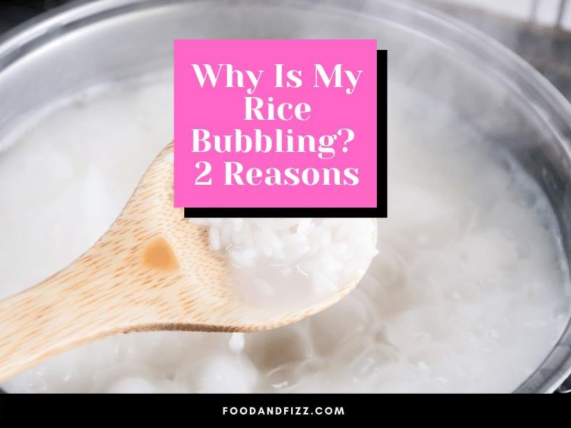 Why Is My Rice Bubbling? 2 Reasons