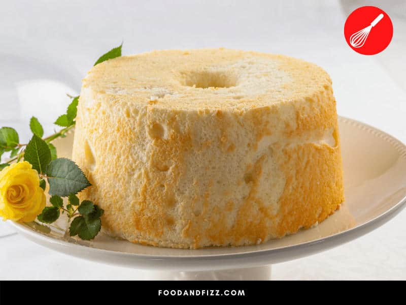 Angel food cake is a delicate, spongy cake made basically from just cake flour, egg whites and sugar.