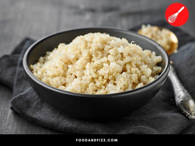 Boiling quinoa in a sufficient amount of water softens it and makes it lighter and fluffier.