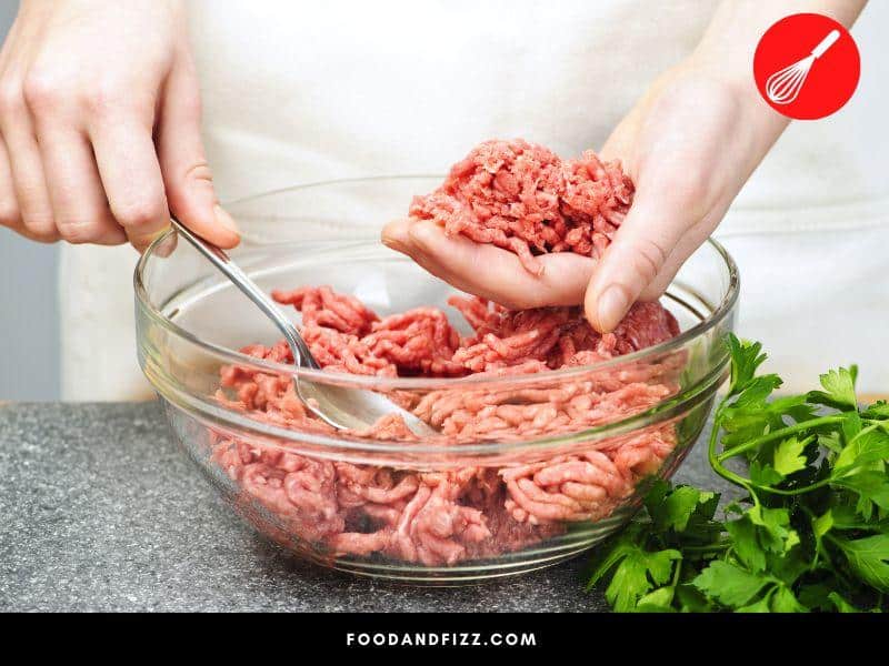 Ground beef that has gone bad will have an off-color, off-smell and texture. At this point, it is best to throw it away.