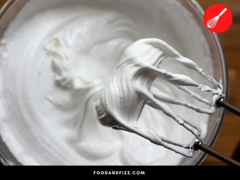 It is important to start off with a clean bowl and whisk before whipping up egg whites. If there's any trace of fat in the bowl, the eggs won't whisk up properly.