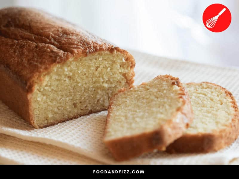 Pound cake is called as such because it requires one pound each of its 4 main ingredients _ butter, flour, sugar and eggs.