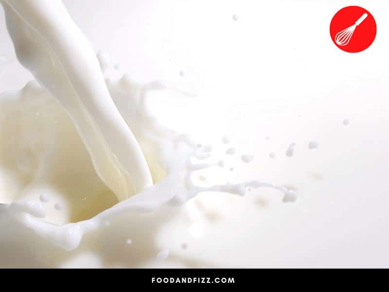 The reconstitution of evaporated milk requires combining equal amounts of milk and water.