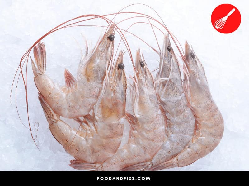 White spots in shrimp can either be caused by freezer burn or something called White Spot Syndrome Virus.