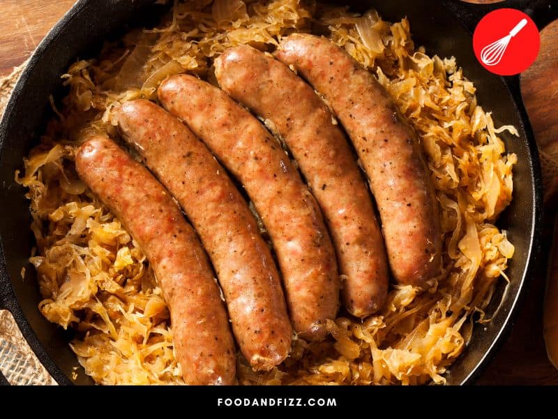 Bratwurst is a German sausage that may be used in place for andouille in recipes, especially if it is the smoked and cured variety.