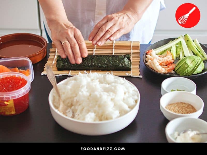 Calrose rice is a medium grain rice often used as a substitute for sushi rice.