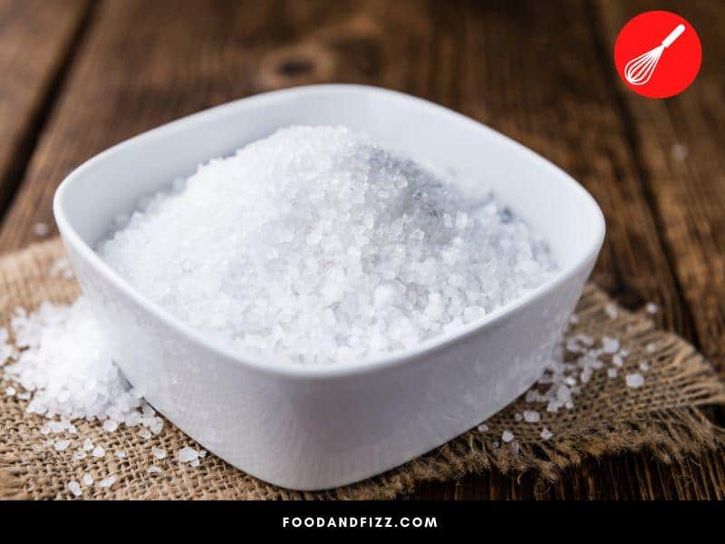 Kosher salt has larger crystals.