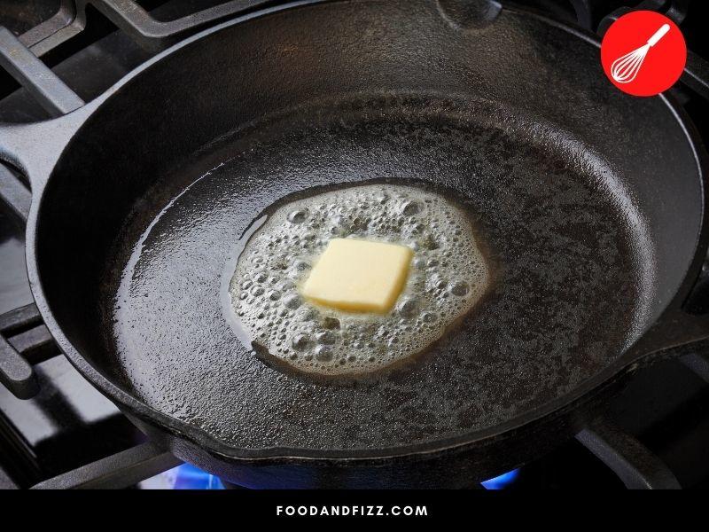 Melting butter is a physical change, not a chemical change as it does not alter its composition.