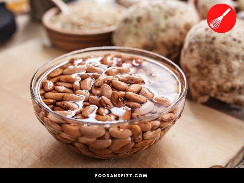 Soaking beans shortens their cooking time and makes them more easily digestible.
