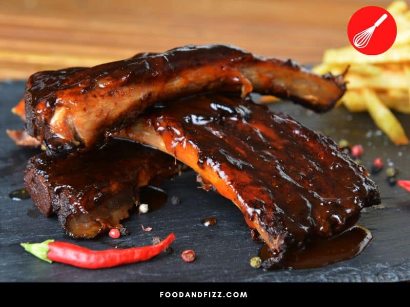 One pound of ribs per person is a good guide to follow.