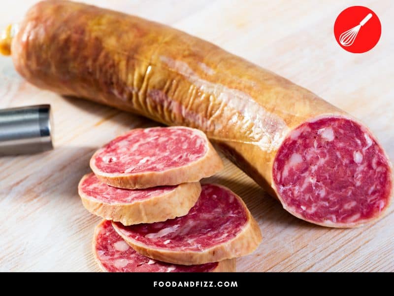 Sausages that are cured, and fermented are safe to eat uncooked.