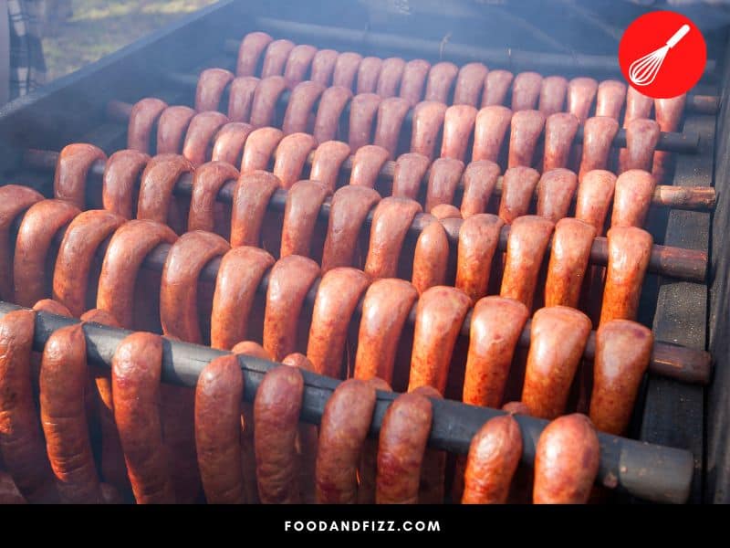 Smoking sausages is also a way to keep bacteria out of the cured meat.